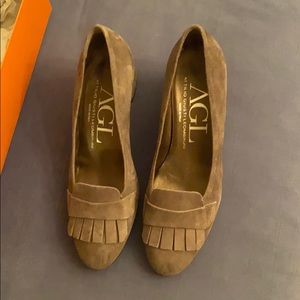 AGL Pewter Suede heeled shoes - New